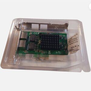 10Gtek 82576-GE-2T-X1 Dual Port Network Adapter Card, RJ45, 10/100/1000Mbps